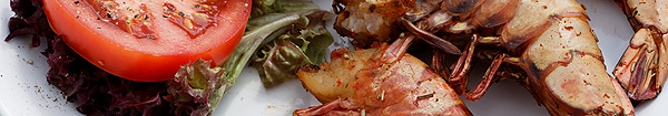 Shrimps mit Buchenholz geräuchert